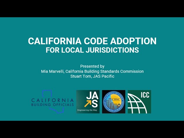 California Code Adoption And Amendment For Local Jurisdictions-2022 -  Youtube